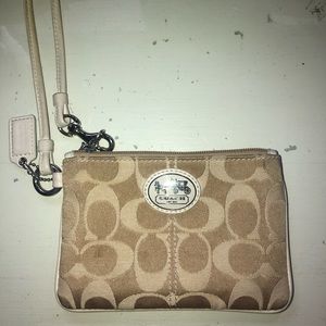 Classic coach wristlet